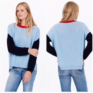XiRENA Light Blue and Black Crew Neck Sweater